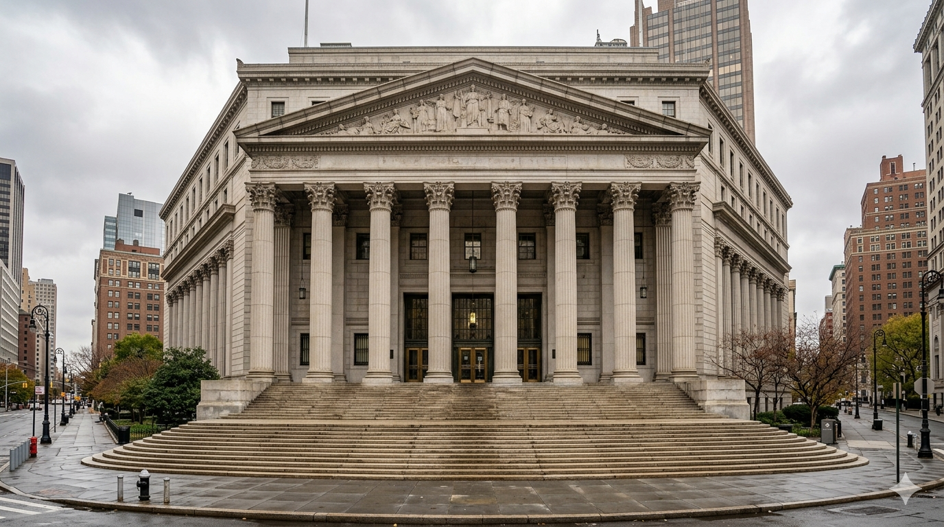 New York City courthouse exterior